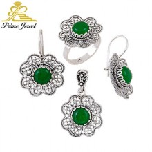 Gümüş Taşlı Set